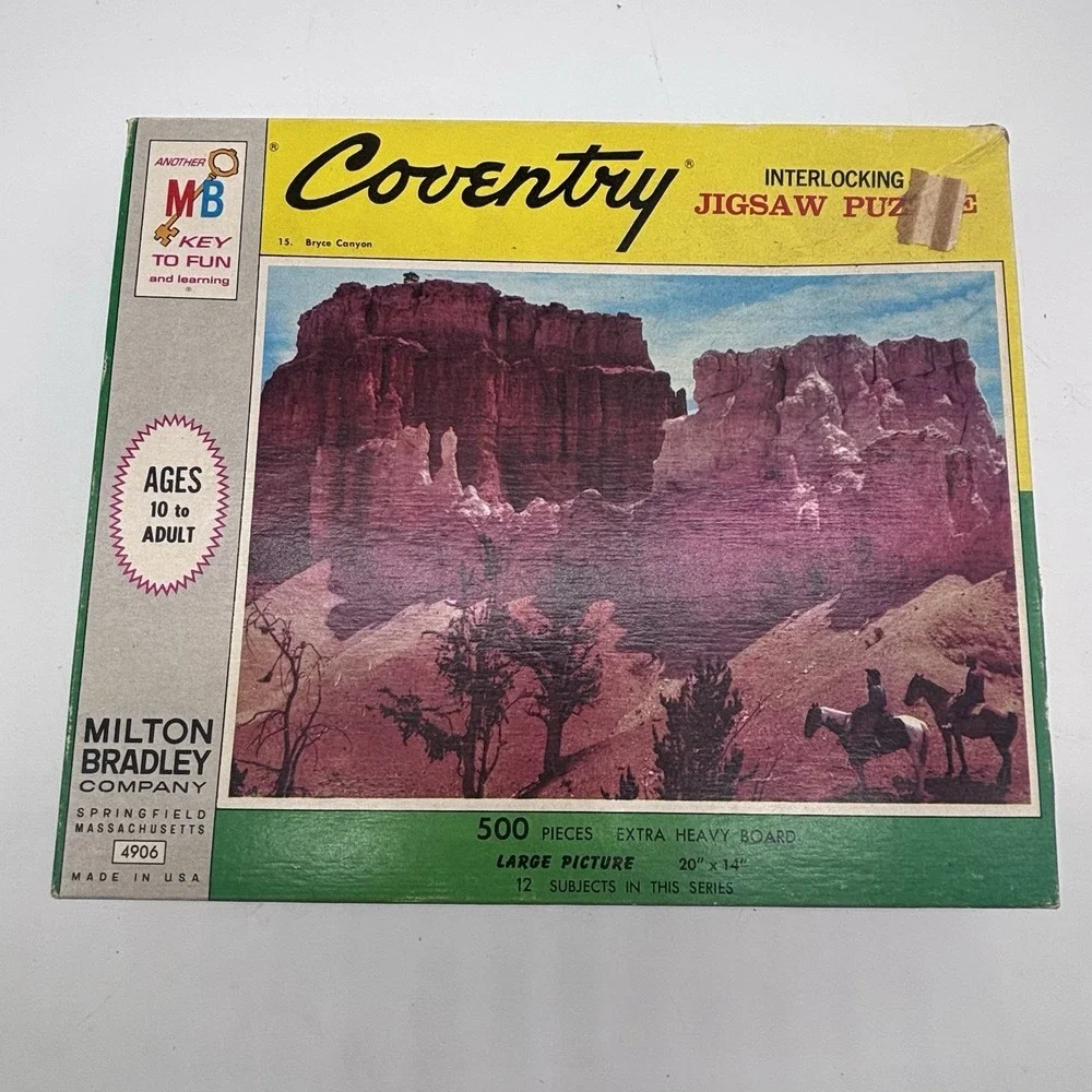 Vintage 1970s Milton Bradley Coventry Bryce Canyon Jigsaw Puzzle 500 pc